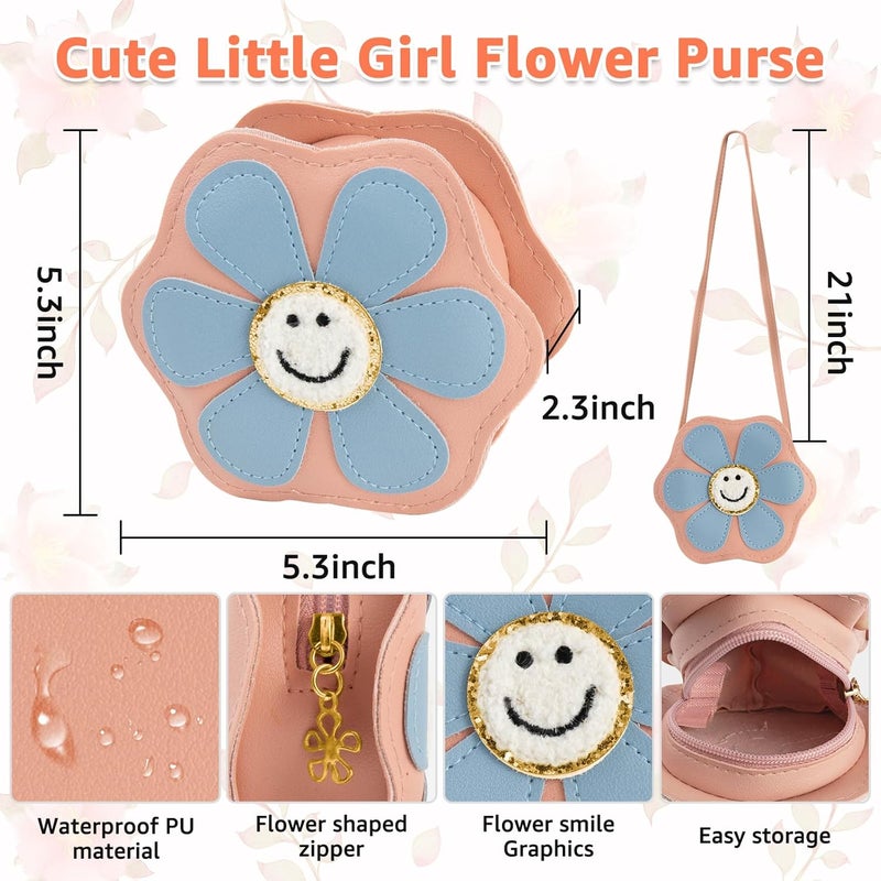 Easozoom Daisy Flower Tiny Small Purse Crossbody Shoulder Bag for Toddler Teen Girls 2 3 4 5 6 7 8 Year Old Kids Baby Gift - Image 2